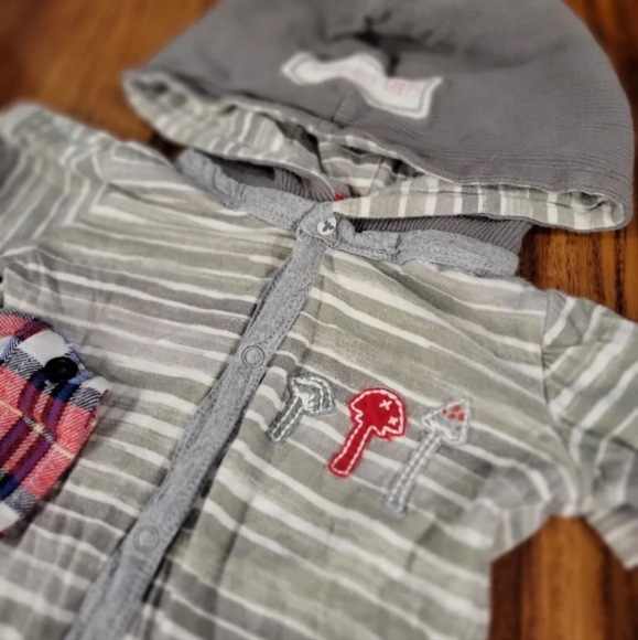 Baby Boy Winter Plaid Flannel Bundle - Picture 5 of 7